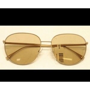 Fendi Round Roma Amor Beige/Brown Sunglasses Metal Frame